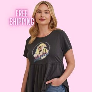 Torrid Blondie Classic-Fit Babydoll Tee – Black – Size 5